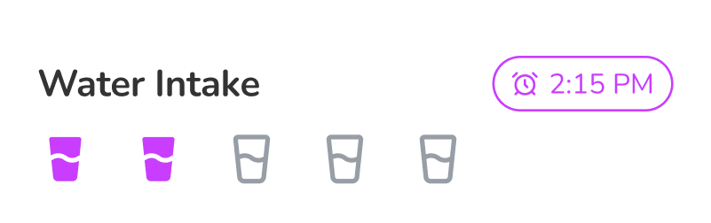 Water intake tracking